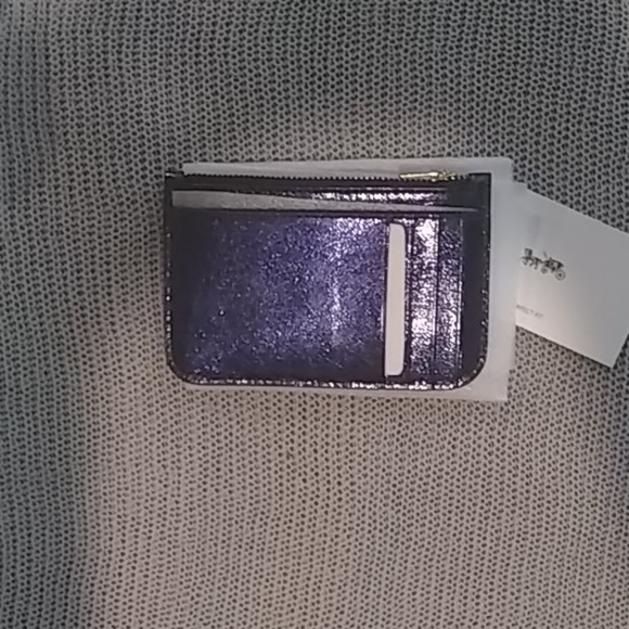 Dark blue metallic card case - Picture 2 of 2